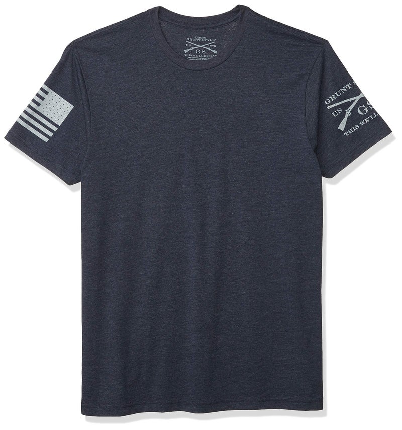 Grunt Style Basic Crew Men's T-Shirt, Color Midnight Navy, Size X-Large - Image 1